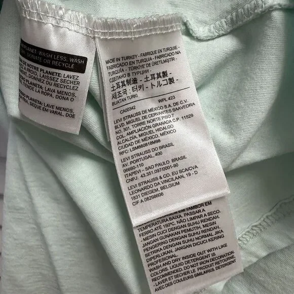 Levi's x BAPE Bathing Ape Mens Size L Short Sleeve T-Shirt Seafoam Green Limited